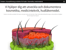 Tablet Screenshot of eviderm.se